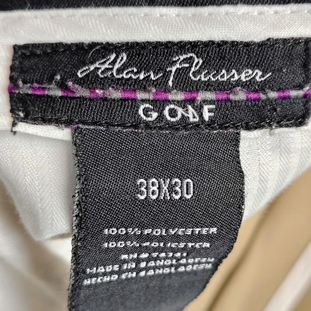 Alan Flusser Mens 38X30 Golf Pleated Cuffed Dress Pants Tan Khaki Preppy Classic